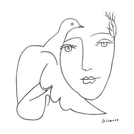 Portrait Femme Et Colombe Picasso 